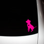 Sitting Floppy Ear Pit Bull Car Decal-1