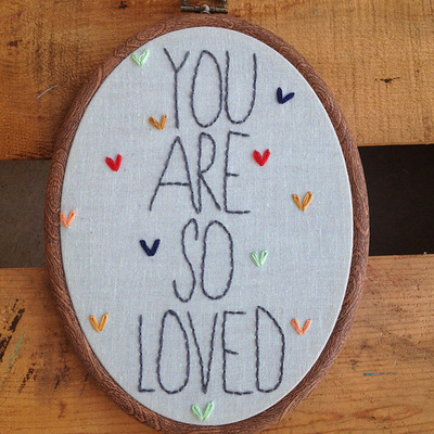 You are so loved -mint oval
