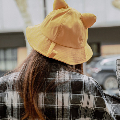 Cute cat ears bucket hat
