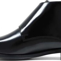 Handmade Leather Strap Boot, Men's Double Monk Half Ankle Boot, Dress Formal - Thumbnail 2