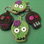 SUGAR SKULL / ZOMBIE  KEY CHAIN -1