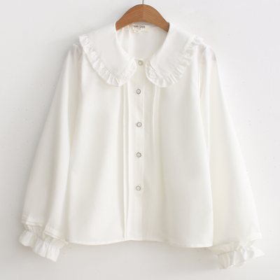 New doll collar shirt ruffled blouses