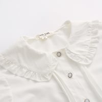 New doll collar shirt ruffled blouses - Thumbnail 3