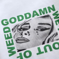 "GODDAMN WE RAN OUT OF WEED" CROP TOP - Thumbnail 2