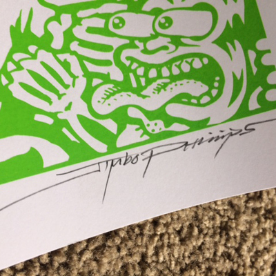 Screenprinted skate creep 19.5 x27.5 poster