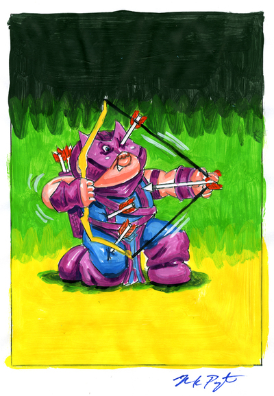 Hawk IVAN / Avenge JERRY Color Rough - Marveless Kids Series 1 2019