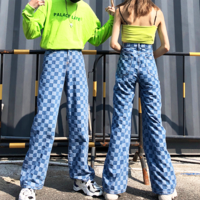 Free Shipping-CHECKER JEANS - Thumbnail 1