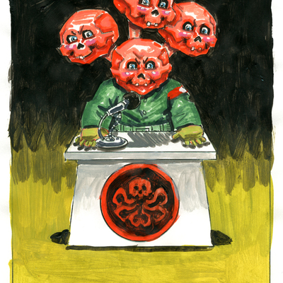 Hal hydra / red skull joel color rough - marveless kids series 1 2019