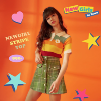 RETRO FLOWERS COLOR BLOCK POLO - Thumbnail 4