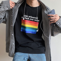 Free Shipping-"KISS WHOEVER THE FUCK YOU WANT" TEE - Thumbnail 3