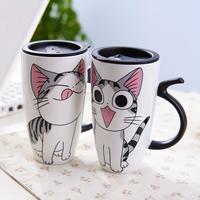 Large Cute Chi's Cat Mug With Spoon And Lid - Thumbnail 1