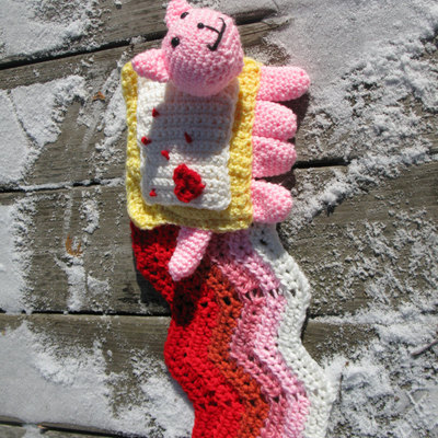 Valentines nyan cat scarf hand crocheted