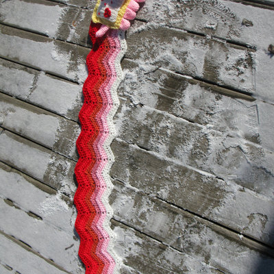 Valentines nyan cat scarf hand crocheted