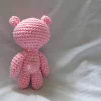 Chibi Gloomy Bear amigurumi plush keychain phone strap keitai strap (light pink) - Thumbnail 1