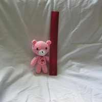Chibi Gloomy Bear amigurumi plush keychain phone strap keitai strap (light pink) - Thumbnail 2