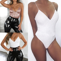 Sequin Ladies Bodysuit Romper - Thumbnail 2