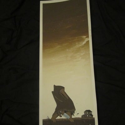 Leaving home 'hope in a bottle' serigraph