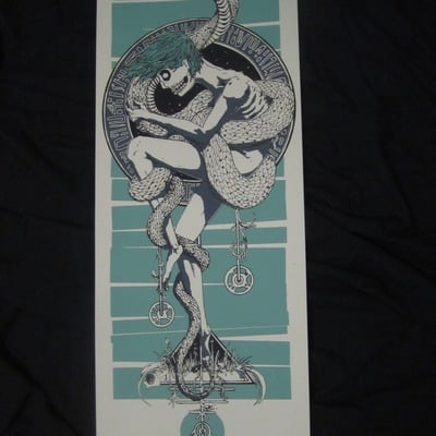 'with snake' serigraph