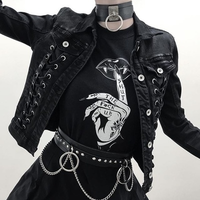 Black gothic grunge  t-shirt