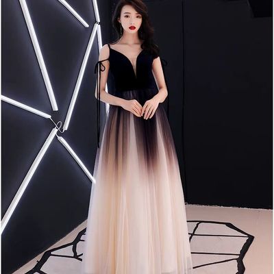 Gorgeous deep v neck sleeveless party evening dress - Thumbnail 5