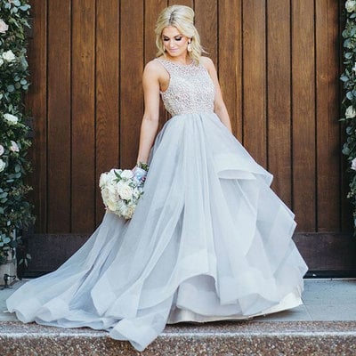 Charming bridal gowns wedding dresses with beaded - Thumbnail 4