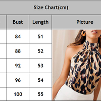 Halter Sleevelkess Leopard Print Blouse - Thumbnail 3