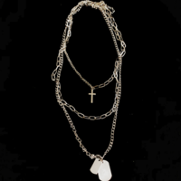 Free Shipping-CYBER PUNK CROSS LAYERED PENDANT NECKLACE  - Thumbnail 3