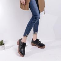 Retro Vintage British Style Black Shoes - Thumbnail 3