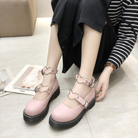 Japanese harajuku heart strap platform shoes - Thumbnail 3