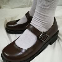 Japanese Vintage Style Fashion Shoes in Black and Brown - Thumbnail 4