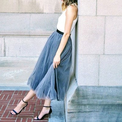 Two piece cusal tea length dresses for women