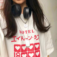 Harajuku Heart Love Hotel Printed Tee - Thumbnail 1