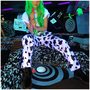 Casual Elastic High Waist Cow Milk Print Pants-3