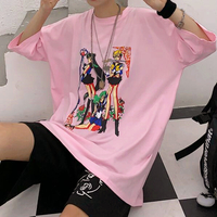 Cartoon Sailor Moon Pastel Pink Tee - Thumbnail 2