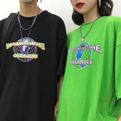 Vintage earth planet printed tee