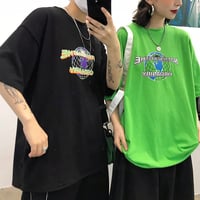 Vintage Earth Planet Printed Tee - Thumbnail 4