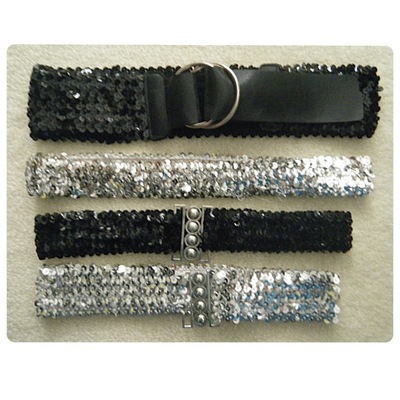 Four sequin elastic belts