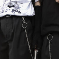 Free Shipping-CYBER PUNK SHORTS WITH CHAIN - Thumbnail 2