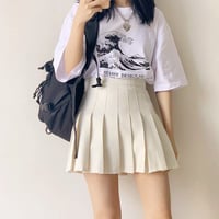 Ocean Waves T-shirt in White / Black - Thumbnail 1