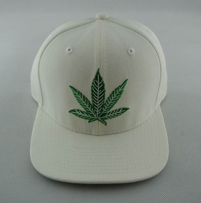 Weed Logo Snapback Cap By Deadline White Color