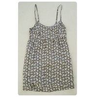 Grey Floral Dress - Thumbnail 1