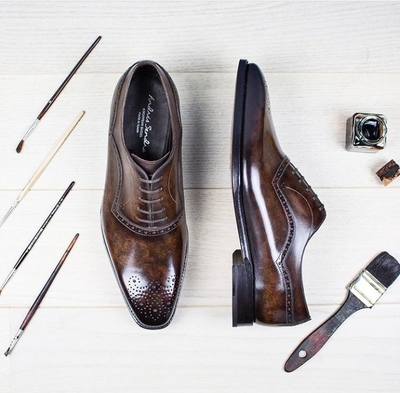 Handmade Men's Brown Color Shoes Men's Brogue Lace Up Leather Stylish Shoes