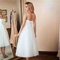 White tulle short prom dress, white homecoming dress - Thumbnail 2