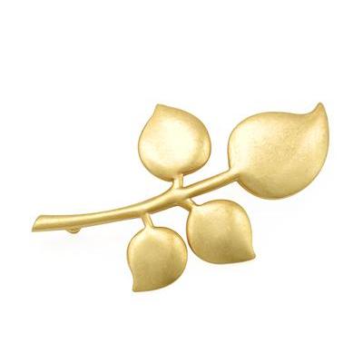 Pilgrim gold leaf brooch