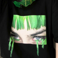 Free Shipping-CYBER PUNK GREEN TEARS TEE - Thumbnail 1