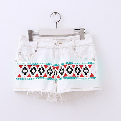 Geometric washed out shorts