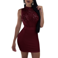 Sexy Women'S Sequins Sleeveless Dress - Thumbnail 2