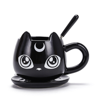 New creative cat coffee cup ceramic mug - Thumbnail 4