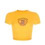 Love Heart Teddy Bear Print Yellow Top-3