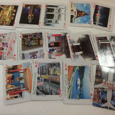 Hong kong scenery design paper playing card different design for each card